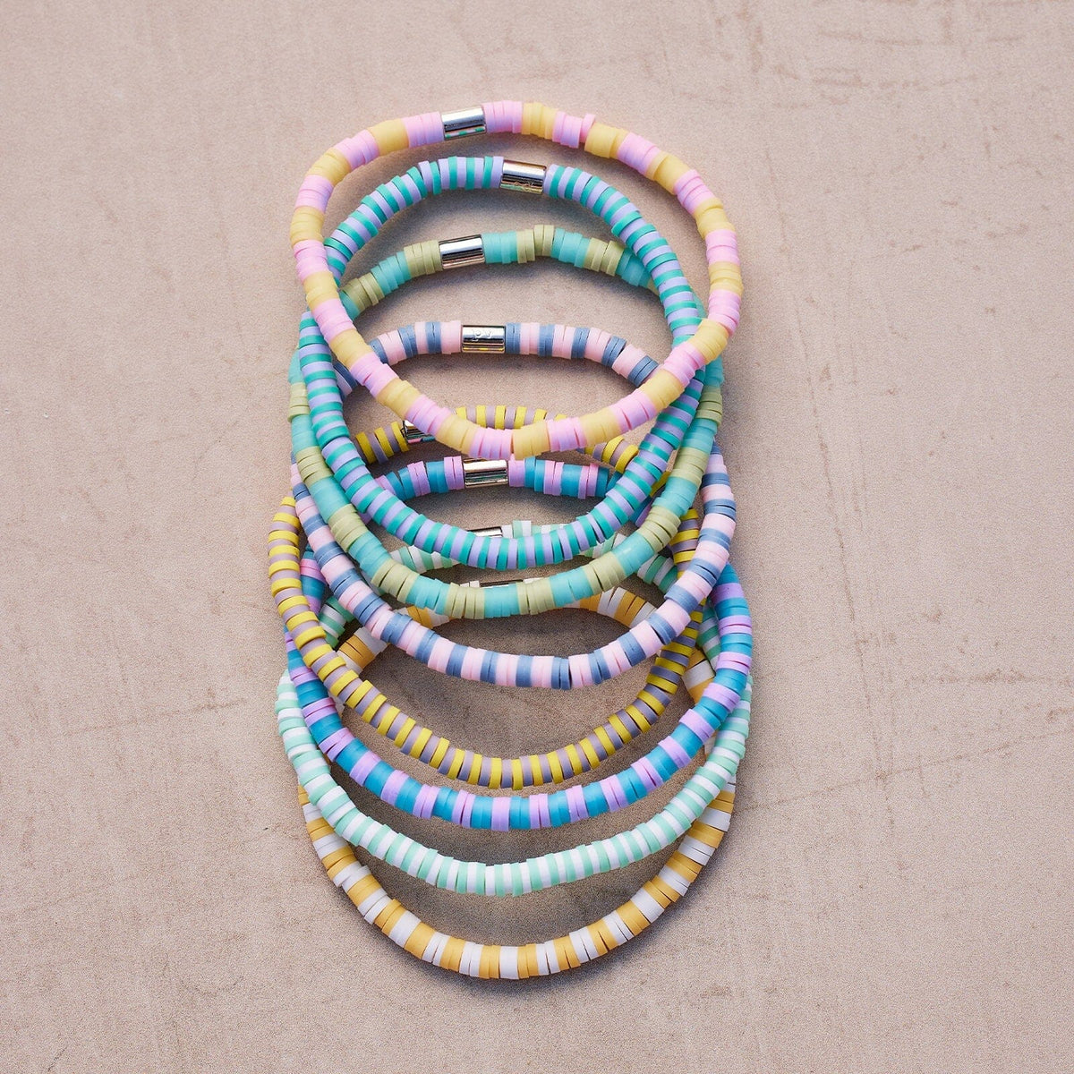 Vacation Vibes Bright Stretch Bracelet Set of 8